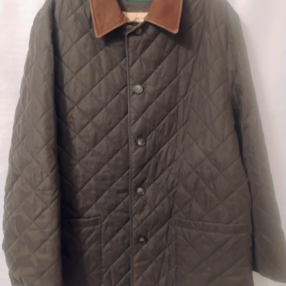 Lauren Ralph Lauren Quilted Jacket with Brown Collar